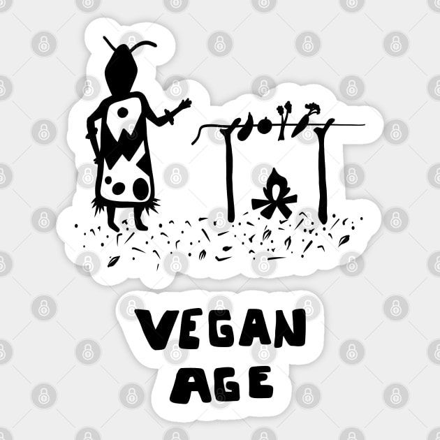 Vegan Cave Person Sticker by Caving Designs